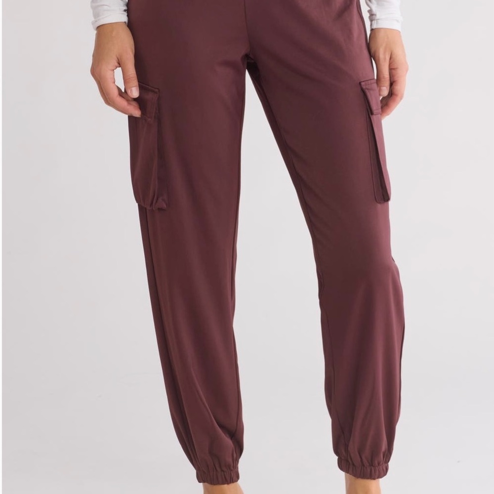 Splendid Cargo Satin Joggers Size Medium